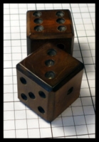 Dice : Dice - 6D Pipped - Water Buffalo Horn Flamed - Ebay Aug 2014